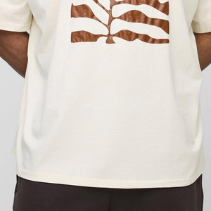 T-shirts imprimés en maille unie pour hommes, de haute qualité, poids lourd, 100 % coton, longueur standard, prix de gros - Product Image 5