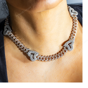 14K Gold Plated Miami Cuban Link Chain Necklace VVS Moissanite Jewelry Unisex Hip Hop Style Party Wholesale - Product Image 2