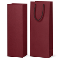 Caja de Regalo para Vino Borgoña Firduas con Bolsa a Juego, Inserto Rígido de Terciopelo, Empaque para Perfume, Logotipo Personalizado OEM, Lujo