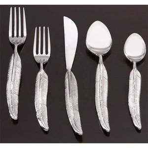 Best Quality Stainless Steel Silver Matte Polished <b>Knife</b> <b>Fork</b> <b>Spoon</b> Flat Bold Rectangular Handle Luxury <b>Spoon</b> <b>Fork</b> & <b>Knife</b> <b>Set</b> - Product Image 2