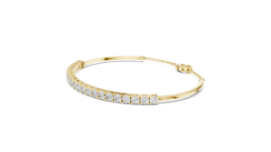 Radiant Cut Diamond Half-<b>Bangle</b> Tennis <b>Bracelet</b> IGI Certified Rhodium Plated 18K Gold Sterling <b>Silver</b> Wedding Engagement Gift - Product Image 2
