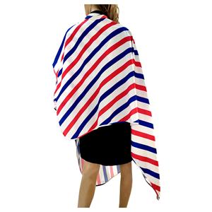 Capa de peluquería con rayas y estampados, antiadherente, para uso en barberías y salones de belleza, 140x160cm, material textil, capa de peluquero con diseño de bandera estadounidense. - Product Image 3