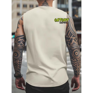 เสื้อกล้ามพรีเมียมผู้ชาย ทรงเข้ารูป ผ้าฝ้าย สำหรับออกกำลังกาย เสื้อยืดแขนกุดลำลองฤดูร้อน เสื้อกล้ามผู้ชายสำหรับเล่นกีฬา ขายส่งจำนวนมาก - Product Image 6