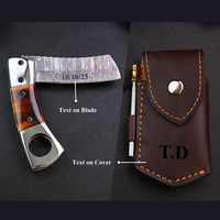 Cortador de Cigarros de Acero Inoxidable Hecho a Mano, con Mango de Cuerno de Búfalo, en Oferta