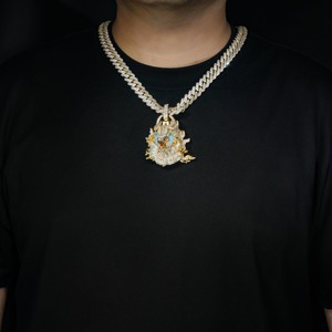 Colgante de Dragón con Diamantes Cultivados en Laboratorio de Plata 925 para Hombre, Diamantes Certificados, Joyería Hip Hop, Regalo de Lujo para Hombre - Product Image 1