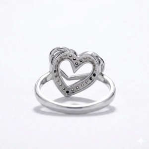 Anillo de Oro de 14K con Doble Corazón Entrelazado Eterno para Mujer, Anillo de Promesa con Diamante Cultivado en Laboratorio de 0.25ct, Joyería Romántica y Delicada - Product Image 6