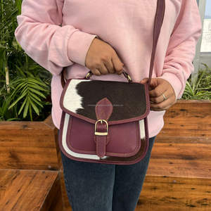 Sacs à bandoulière en cuir de vachette personnalisés Sacs à main occidentaux en cuir véritable pour femmes Sac à main de créateur de luxe de haute qualité - Product Image 3