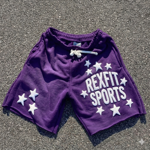 REXFIT SPORTS กางเกงขาสั้นผ้าฝ้ายฟลีซผู้ชายแบบสั่งทำพิเศษ พิมพ์ลายโลโก้แบบนูน สไตล์สตรีทแวร์ กางเกงออกกำลังกาย กางเกงลำลอง ผู้ผลิตและจำหน่าย - Product Image 6