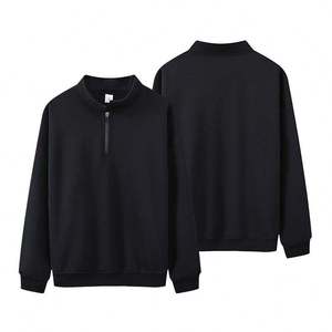 Sweat-shirt à col montant brodé personnalisé pour homme, 1/4 zip, respirant, écologique, épais, pour la gym, collection automne - Product Image 3