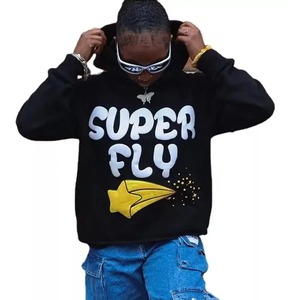 Hip Hop Style Regular Fit Pullover Hoodie Mens Winter Solid <b>Thick</b> <b>Fleece</b> Streetwear 100% Cotton Eco-Friendly Waterproof Hoodie - Product Image 1