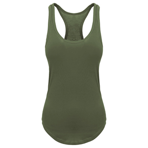 Débardeur dos nageur jaune uni pour femme, respirant, en tricot écologique Spandex/Polyester, tenue décontractée par IRON MARK INDUSTRIES - Product Image 5