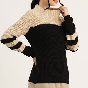 Suéter de Punto Acanalado Personalizado para Mujer, Cuello Alto Holgado, Ligero, Manga Larga, para Otoño-Invierno 2026 - Product Image 5