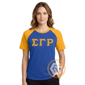 เสื้อยืดชมรมหญิงซิกมาแกมมาโร รุ่น GREEK TREASURES แบบสั่งทำพิเศษ สำหรับฤดูร้อน ผลิตจากผ้าฝ้ายเจอร์ซีย์เนื้อนุ่ม ระบายอากาศได้ดี เป็นมิตรต่อสิ่งแวดล้อม สีพื้น - Product Image 4