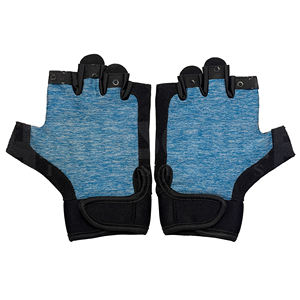 Gants de musculation professionnels bleus et noirs avec rembourrage amélioré de la paume |   Poignée antidérapante de qualité supérieure pour un équipement de musculation ultime - Product Image 2