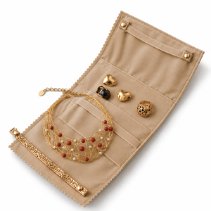 Bolsa de Regalo de Terciopelo Personalizada al por Mayor, Bolsa de Embalaje de Lujo con Solapa y Logotipo Estampado en Dorado para Joyería OEM - Product Image 1
