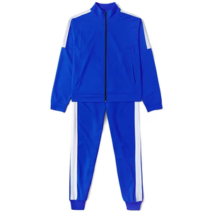 Survêtement de jogging unisexe de haute qualité avec fermeture éclair intégrale et logo personnalisé, ensemble de sport flexible pour adultes, collection automne - Product Image 2
