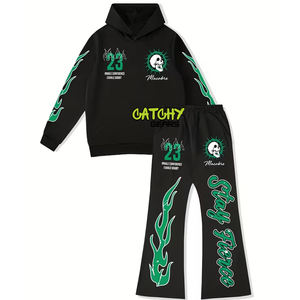 ชุดวอร์มพรีเมียมลำลอง ผ้าทอ 100% คอตตอน ระบายอากาศได้ดี พิมพ์ลายพัฟฟ์  รับผลิตตามแบบ (OEM) เสื้อฮู้ดดี้ กางเกงจ็อกเกอร์ - Product Image 3