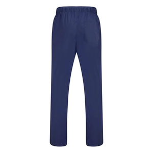 Conjunto de uniforme médico unisex azul marino con cuello en V, pantalones con cordón y bolsillos, uniforme de hospital de tela de algodón y poliéster tejida, apto para detectores de metales. - Product Image 5