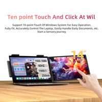 Écran Extenseur pour Ordinateur Portable Eimio 14 pouces FHD 1080P IPS Écran Tactile avec Haut-parleur Intégré Port USB-C pour Ordinateurs Portables Série Professionnelle