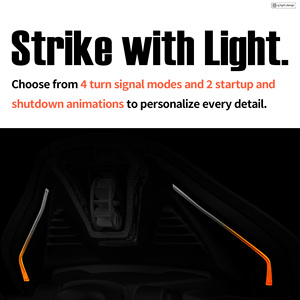 AJ <b>LIGHT</b> DESIGN New Aerox NVX V3 Motorcycle Rear Turn Signal Lamp 2 Lens <b>LED</b> RGB Sequential Blinker App Control <b>Plug</b> n Play - Product Image 3