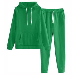 Women's Thick Cotton/<b>Polyester</b> Two-Piece Tracksuit Quick Dry Pullover Hoodies Set Plus Size Blank Jogging Plain Women Tracksuits - Product Image 6