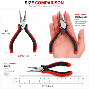 Professional Jewelry Round Nose Pliers <b>Wire</b> Loop Making Tool for Beading Earring Repair <b>Craft</b> Supplies - Product Image 4