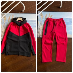 Ensemble de survêtement décontracté pour homme avec logo personnalisé, en molleton épais pour l'automne et l'hiver, avec capuche, jogging, séchage rapide, respirant, athlétique - Product Image 4