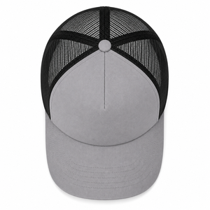 Wholesale Plain Trucker <b>Hat</b> Solid Color Mesh Back Cap Custom Snapback Baseball <b>Hats</b> Blanks High Quality Curved Visor 6-Panel - Product Image 4