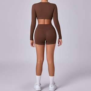 Sujetadores deportivos transpirables, ligeros, sin costuras, elásticos en cuatro direcciones y de secado rápido para mujer, tops cortos de yoga para entrenamiento. - Product Image 3