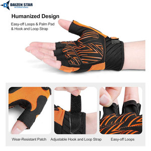 Gants mi-doigts Daizen Star en PU, écologiques, multifonctionnels, durables, toutes saisons, pour le sport et la détection de signaux en extérieur - Product Image 6