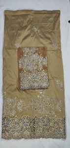 The Formal New Collections George Wrapper Taffeta <b>Fabric</b> With Stone Work And Intricate Cut-Work Pattern For Specials Occasion - Product Image 5