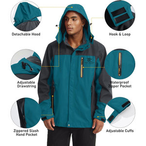 Diseña Tu Propia Chaqueta Cortavientos con Capucha de Lona Talla Grande - Colores Personalizados, Logotipo Frontal, Impermeable, Ecológica, Cortavientos de Invierno - Product Image 4