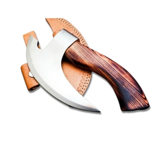 Hand Forged Black High Carbon Steel THEWIZ CRAFTS Builder's Hatchet Pizza Cutter <b>Axe</b> <b>Wood</b> Handle Premium Kitchen Outdoor Cooking - Product Image 5