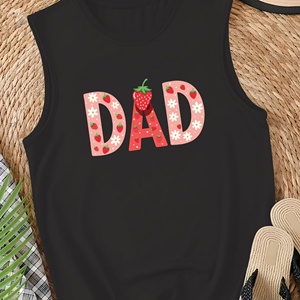 DAD con tema de fresa Chaleco casual para mujer - Product Image 1