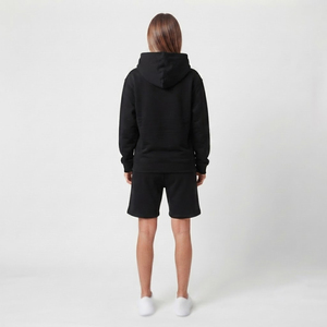 <b>Women</b> Puff Print Hoodie <b>Short</b> <b>Set</b> 400GSM Fleece Zipper Hoodie Sweat <b>Shorts</b> Two Piece 100% Winter Hoodie <b>Shorts</b> <b>SeT</b> - Product Image 2