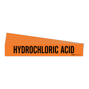 Marqueur de tuyau résistant aux produits chimiques Brady pour l'acide chlorhydrique, pour usage intérieur/extérieur - Product Image 1
