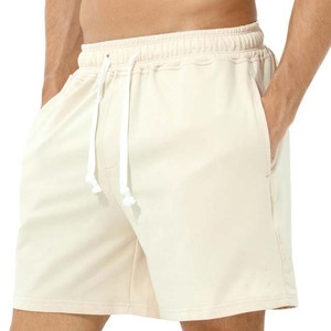 Shorts en molleton de coton épais pour homme, avec cordon de serrage à la taille, motif personnalisé, logo imprimé en relief, respirant et à séchage rapide - Product Image 2