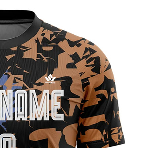 Camiseta de Fútbol de Camuflaje para Hombre, Sublimada, Cuello en V, Manga Corta, Absorbe la Humedad, 320g, Poliéster, Corte Atlético, Personalizable para Equipos - Product Image 3