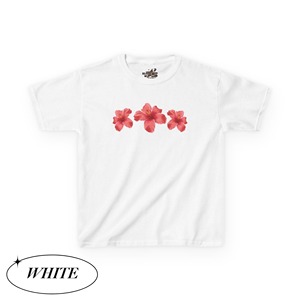 Wholesale Women's Tee Crop Short T-Shirt for Girls Custom Logo Printing Hibiscus Flower Beach Shirt Printed Summer - Product Image 5