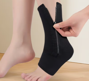 Soporte de Tobillo Ajustable de Neopreno con Cierre de Gancho y Bucle, Transpirable para Estabilización, Unisex, Negro, Protección Deportiva - Product Image 2