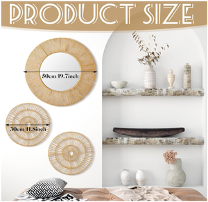 Vietnam Modern Grass Floral Round Mirror Handmade <b>Wall</b> Decor - Product Image 6