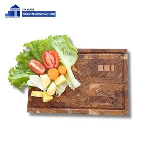 ชุดเขียงไม้สักเขียงไม้ชุดเขียงปลายธรรมชาติขายส่งเครื่องครัวไม้ - Product Image 2