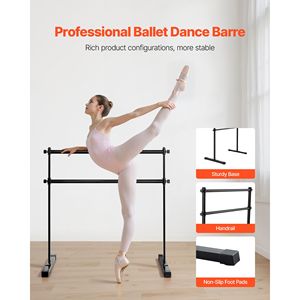 "Height Adjustable <b>Freestanding</b> Portable Home Gymnastics Double Barre <b>Bar</b> for Ballet Dance Practice" - Product Image 3