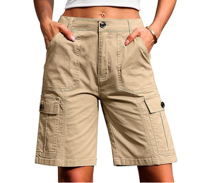 Shorts Cargo para Mujer, Cintura Media, Transpirables, con Botones, Personalizables con Logotipo, Estilo Hot Pants, Tejidos - Product Image 5