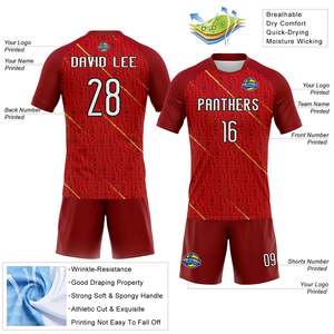 <b>Custom</b> Sublimation 100% Polyester Sports Jersey Set OEM Wholesale Team Uniform Training Shorts Club Sportswear Apparel Wear Set - Product Image 4