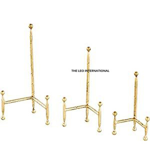 Elegant Metallic Decorative Easel <b>Stand</b> Handcrafted Metal for Housewarming Luxury Art Tabletop Home Decor - Product Image 3