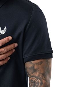 Camiseta Polo Azul Marino para Hombre, Casual, Manga Corta, Mezcla de Algodón, Cuello Camisero, Verano, Informal de Negocios, Golf, Elegante, Uso Diario - Product Image 5