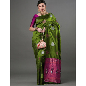 ผ้าส่าหรีผ้าไหมผ้าส่าหรีผ้าทอจากผ้าทอจากโรงงาน - Product Image 1