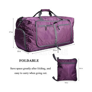 Durable Material Gym Training Nylon Zipper Duffle <b>Bags</b> Lightweight Eco-Friendly Foldable Adjustable Strap Men's Hot Sale Made - Product Image 4