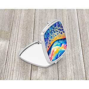 Colorful Blue Cornflowers Compact Travel Makeup <b>Mirror</b> Folding <b>Handheld</b> Design Gift for Women and Girls - Product Image 2